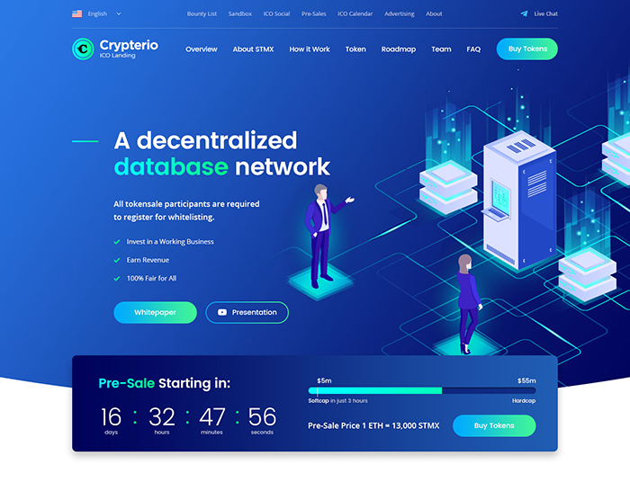 thiết kế website blockchain