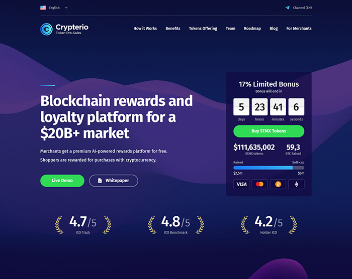 Mẫu website blockchain